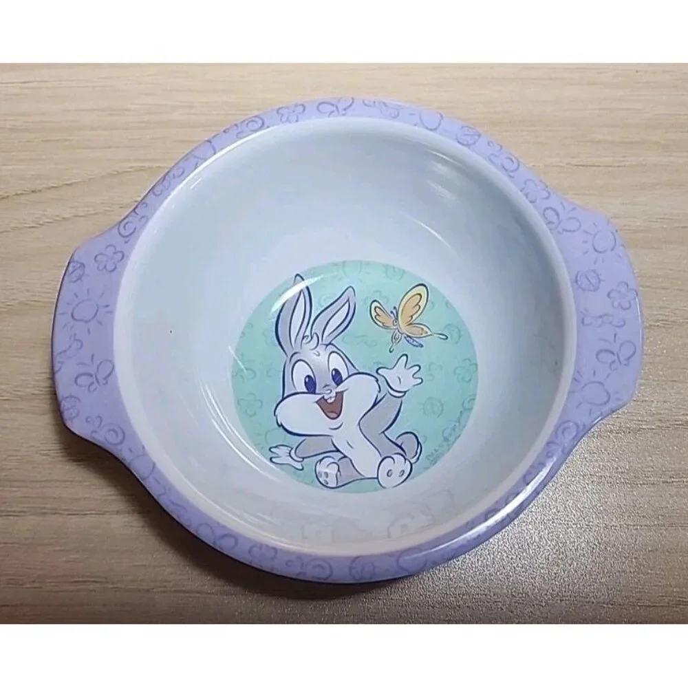 Baby BUGS BUNNY Child's Bowl LOONEY TUNES 1998 ZAK Butterfly
